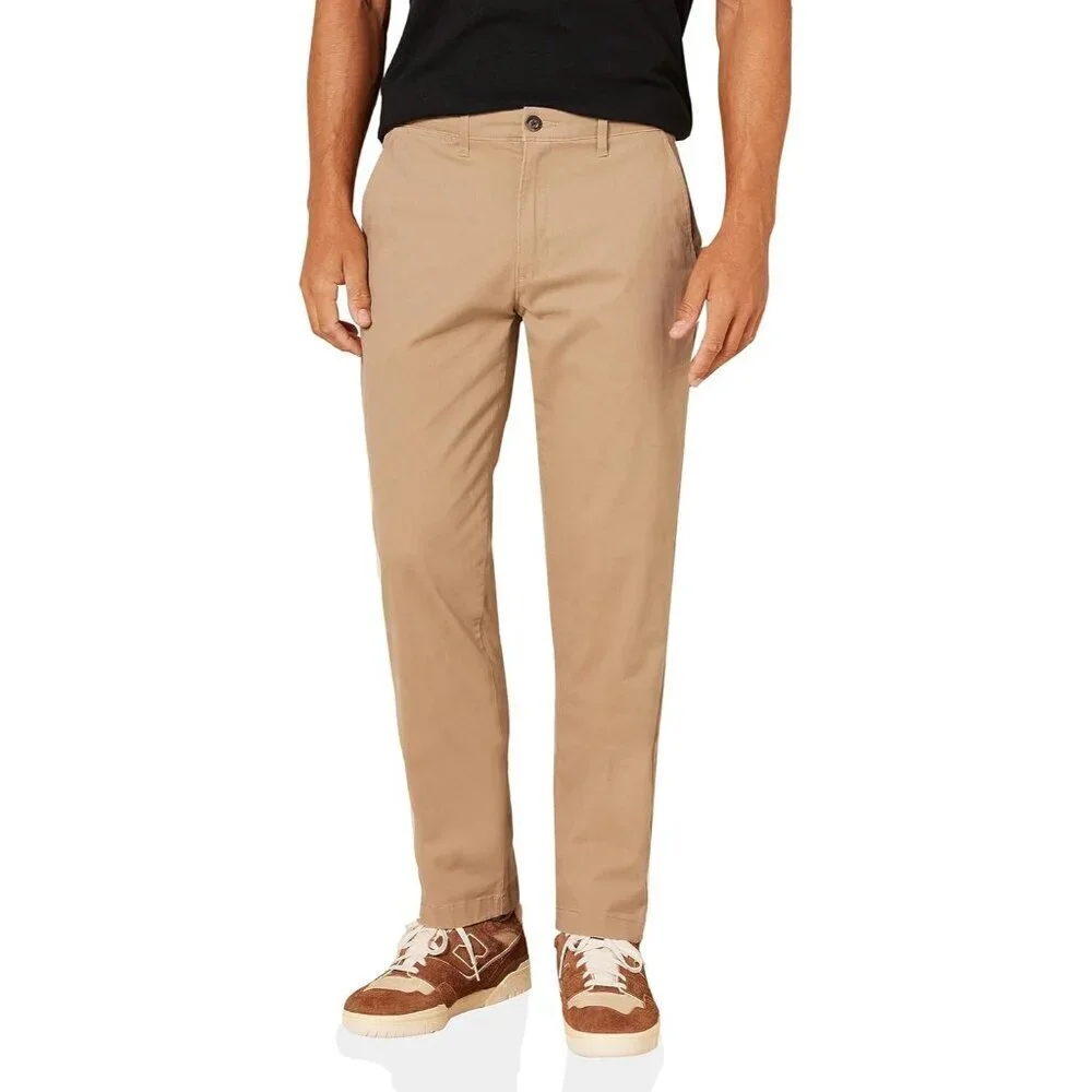 Mens Athletic-Fit Casual Stretch Chino Pant Available in Big & Tall